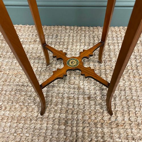 fig 2. Unusual, Satinwood and Painted Antique Occasional Table