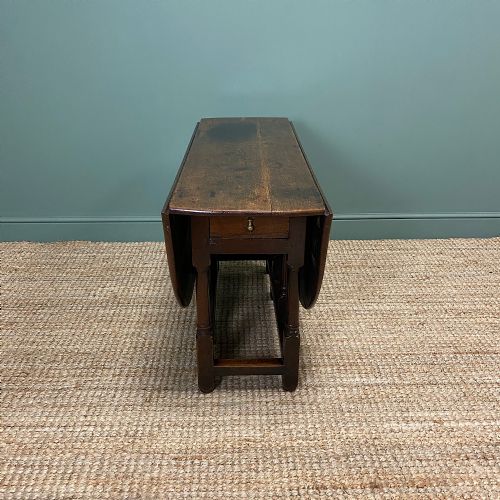 fig 1. 17th Century Country Oak Antique Gate Leg Table