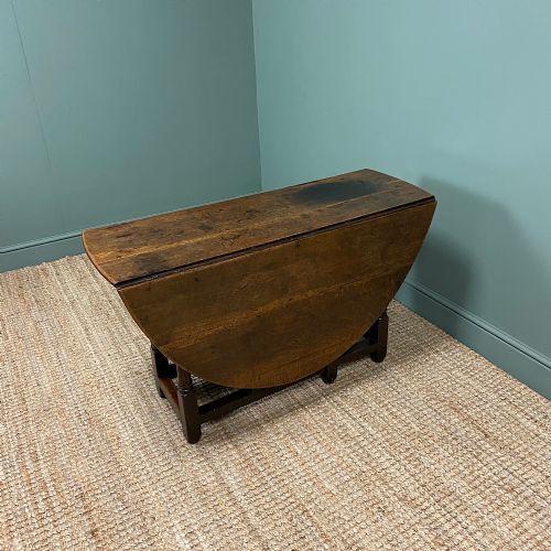 fig 2. 17th Century Country Oak Antique Gate Leg Table