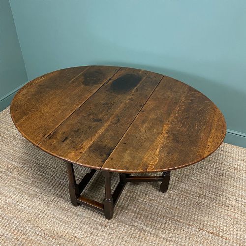 fig 3. 17th Century Country Oak Antique Gate Leg Table