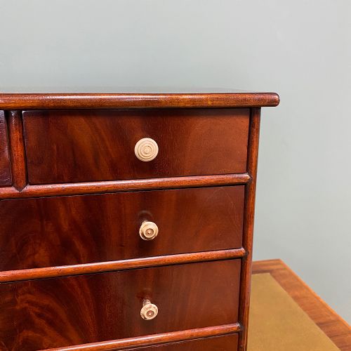 fig 1. Victorian Mahogany Antique Apprentice Chest