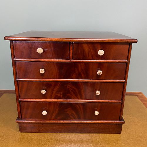 fig 2. Victorian Mahogany Antique Apprentice Chest