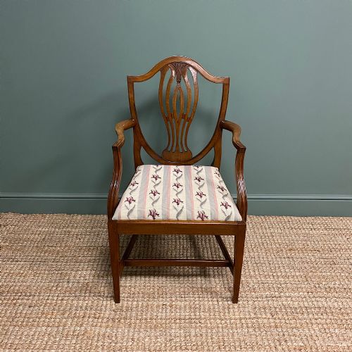 fig 1. Set of 8 Edwardian Mellow Antique Walnut Dining Chairs
