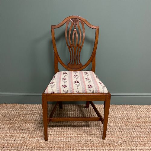 fig 2. Set of 8 Edwardian Mellow Antique Walnut Dining Chairs
