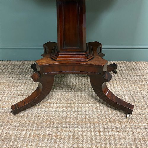 fig 2. Fine Quality William IV Figured Mahogany Antique Games Table