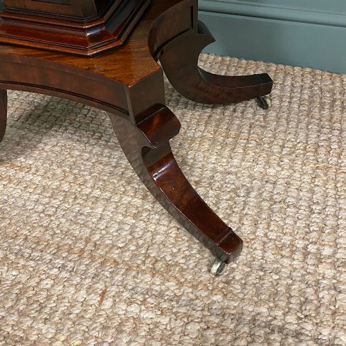 fig 3. Fine Quality William IV Figured Mahogany Antique Games Table