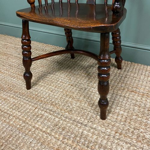 fig 1. Country House Georgian Oak and Elm Antique Windsor Chair