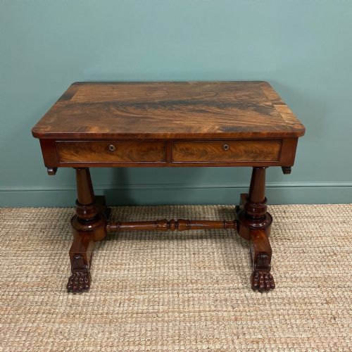High Quality William IV Mahogany Antique Side Writing Table
