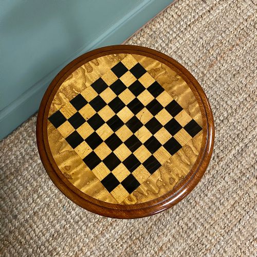 fig 2. High Quality Victorian Mahogany Antique Drafts, Chess Table
