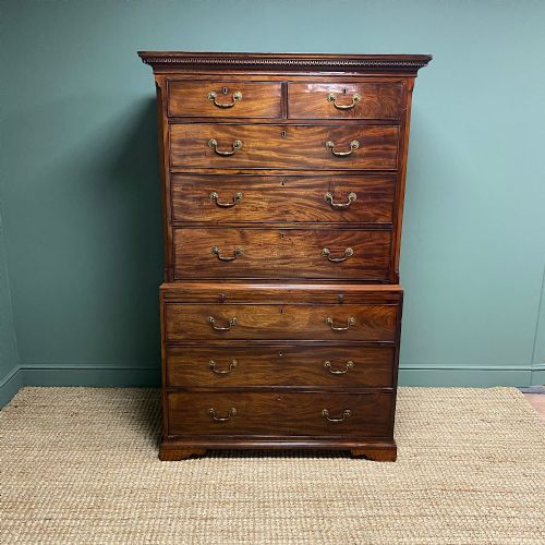 Georgian Mahogany Antique Chest on Chest