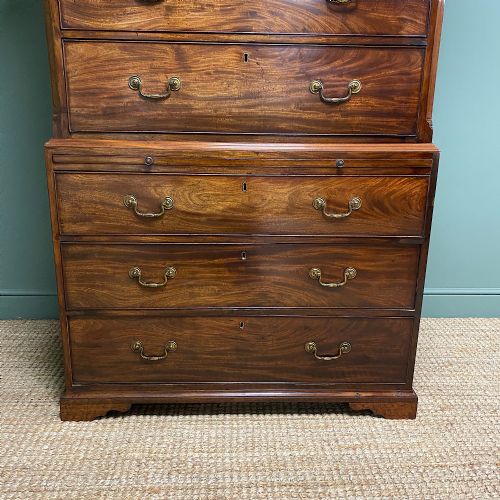 fig 1. Georgian Mahogany Antique Chest On Chest