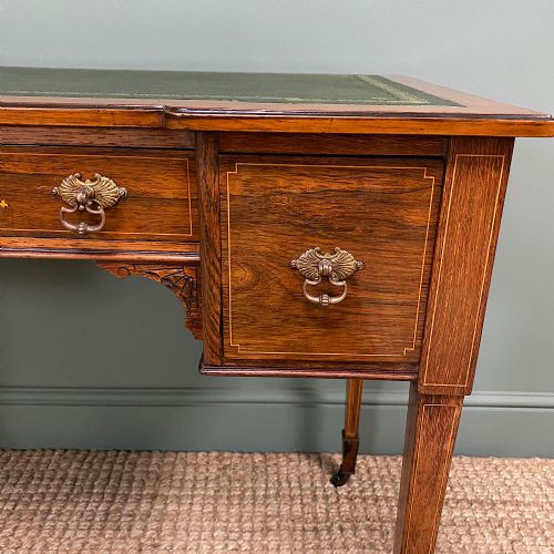 fig 3. Spectacular Maple & Co Rosewood Victorian Antique Writing Desk