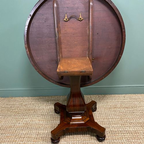fig 1. Spectacular Victorian Rosewood Antique Circular Centre Table