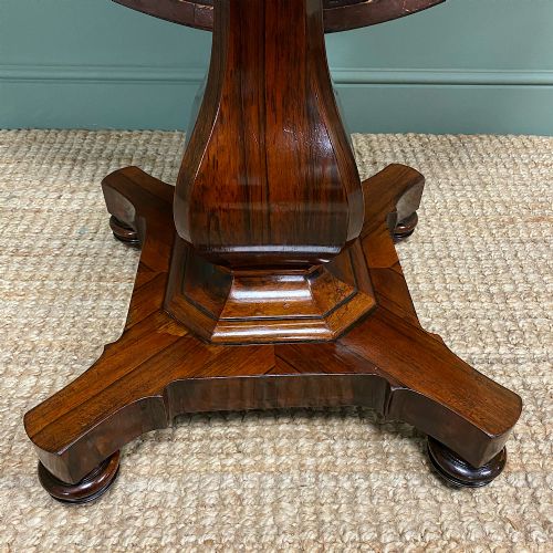 fig 2. Spectacular Victorian Rosewood Antique Circular Centre Table