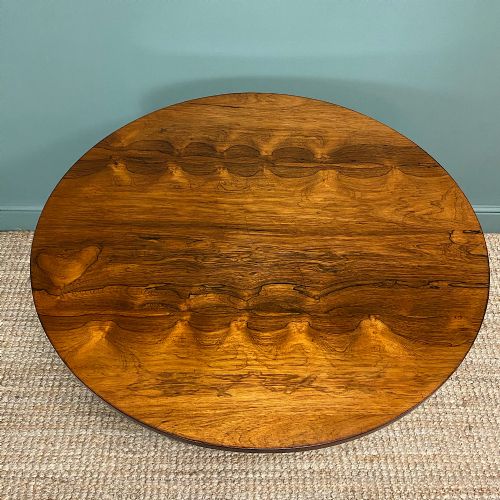 fig 3. Spectacular Victorian Rosewood Antique Circular Centre Table