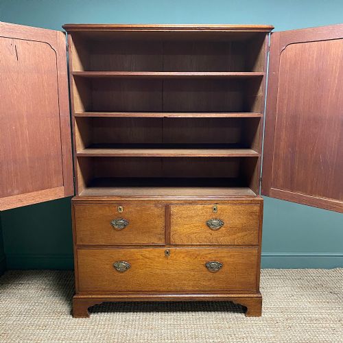 fig 3. Country House Georgian Antique Teak Press Cupboard