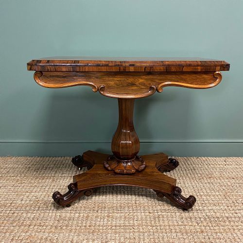 fig 1. Spectacular William IV Rosewood Antique Card Table