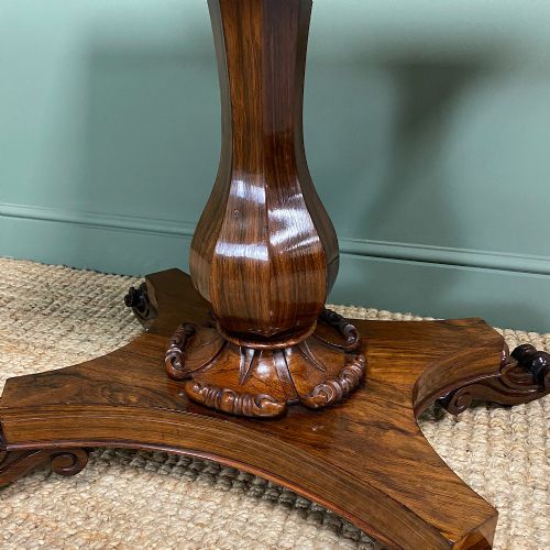 fig 3. Spectacular William IV Rosewood Antique Card Table