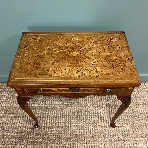 fig 2. Rare 18th Century Dutch Marquetry inlaid Antique Games Table.