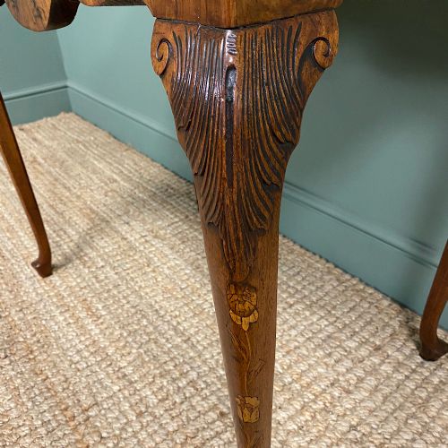 fig 3. Rare 18th Century Dutch Marquetry inlaid Antique Games Table.
