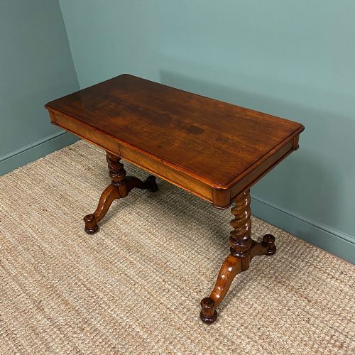 fig 3. Stunning Antique Mahogany Library Table by Charles Hindley & Sons