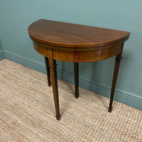 fig 1. Elegant Small Edwardian Antique D End Games Side Table