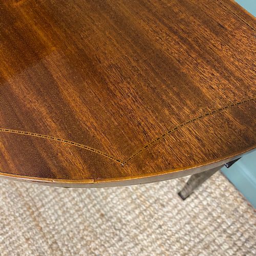 fig 3. Elegant Small Edwardian Antique D End Games Side Table
