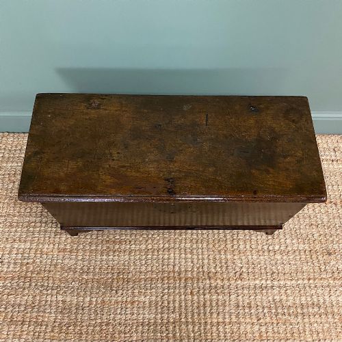 fig 2. Small Period Oak Six Plank Antique Coffer