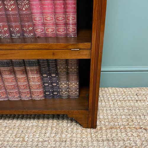 fig 1. Large Victorian Walnut Antique Open Bookcase