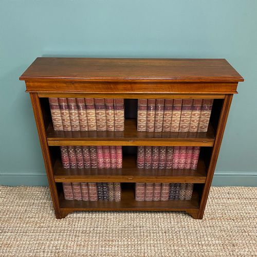 fig 2. Large Victorian Walnut Antique Open Bookcase