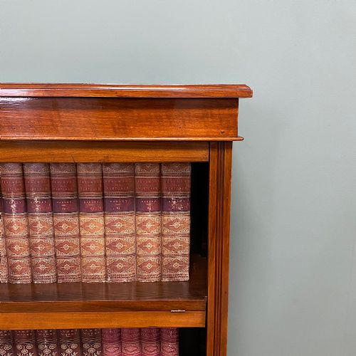 fig 3. Large Victorian Walnut Antique Open Bookcase