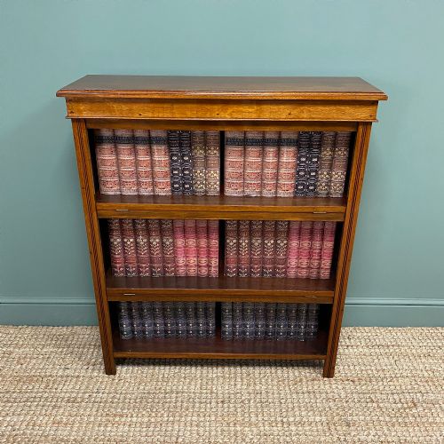 Quality Victorian Antique Walnut Open Bookcase