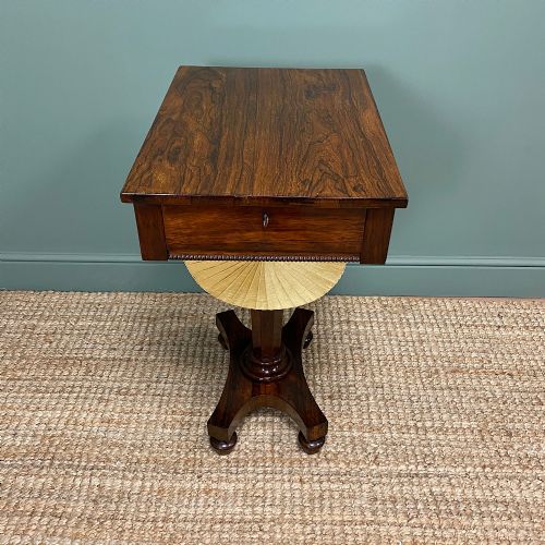 fig 1. Stunning William IV Rosewood Antique Work box