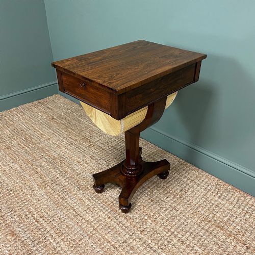 fig 2. Stunning William IV Rosewood Antique Work box