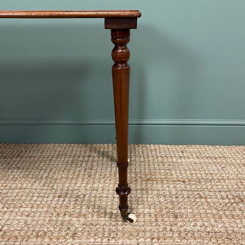 ELEGANT VICTORIAN MAHOGANY ANTIQUE SIDE STRETCHER TABLE - ADDITIONAL PHOTO 2