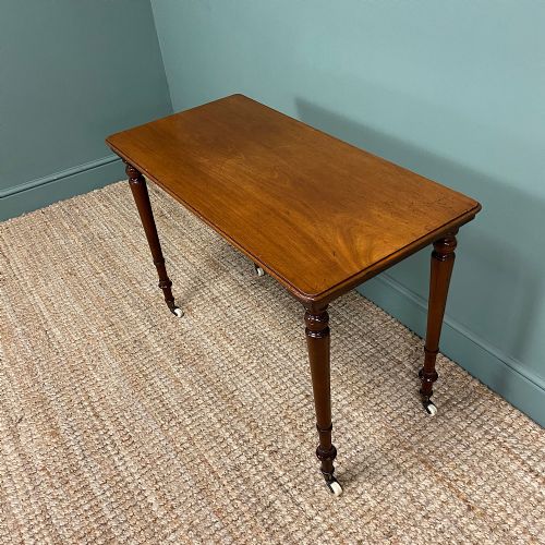 ELEGANT VICTORIAN MAHOGANY ANTIQUE SIDE STRETCHER TABLE - ADDITIONAL PHOTO 3