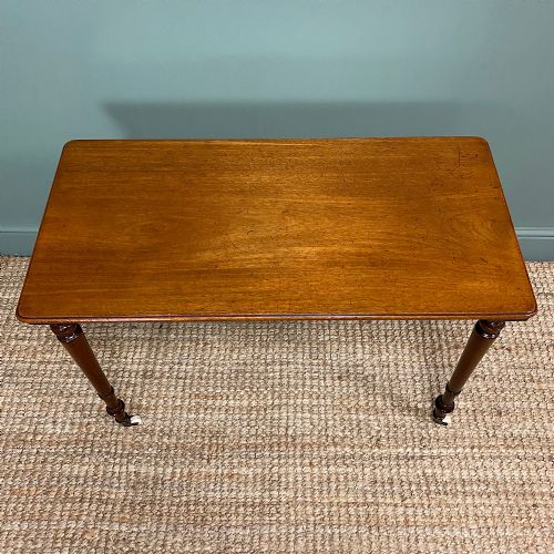ELEGANT VICTORIAN MAHOGANY ANTIQUE SIDE STRETCHER TABLE - ADDITIONAL PHOTO 4