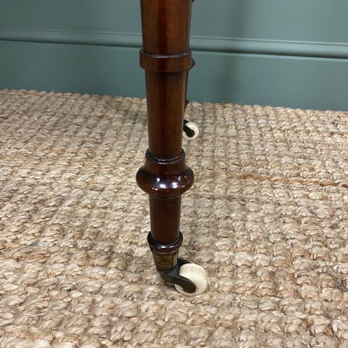 ELEGANT VICTORIAN MAHOGANY ANTIQUE SIDE STRETCHER TABLE - ADDITIONAL PHOTO 5