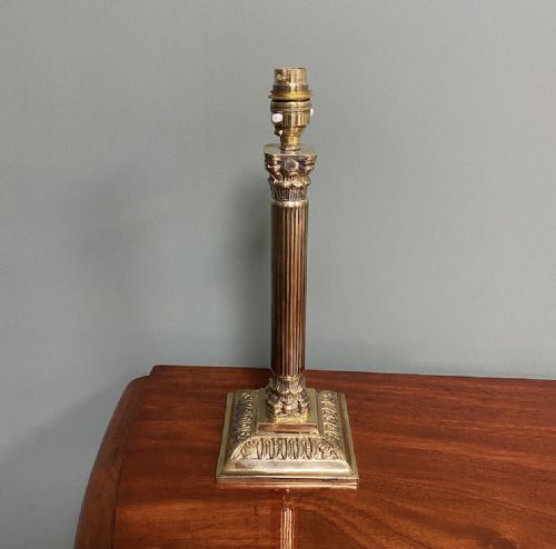 Super Antique Brass Corinthian Column Lamp Base