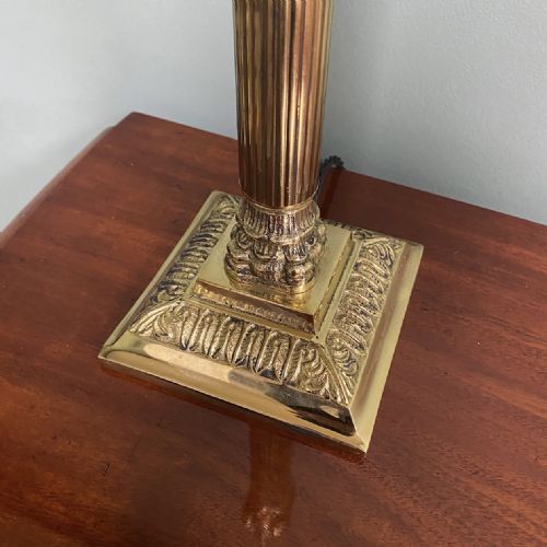 fig 2. Super Antique Brass Corinthian Column Lamp Base
