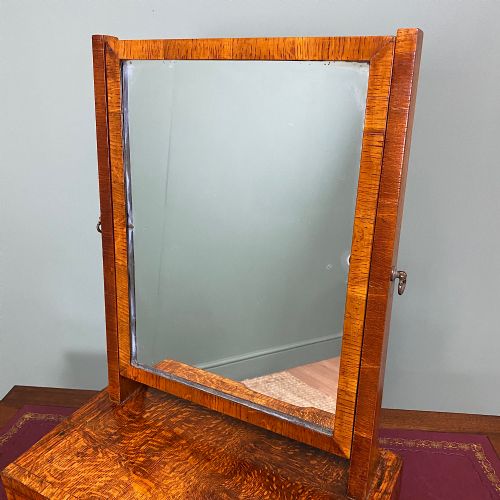 fig 1. Stunning Figured Oak Antique Dressing Table Mirror