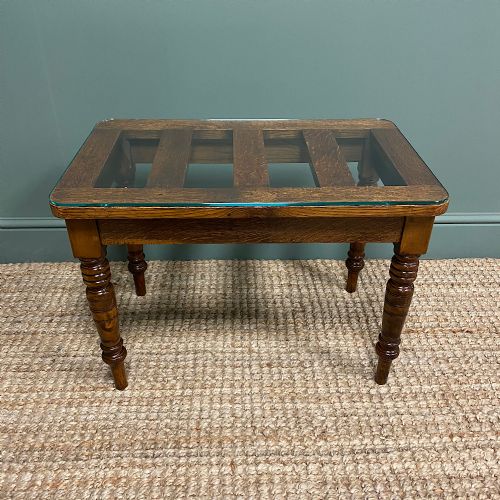 Victorian Oak Antique Luggage Stand
