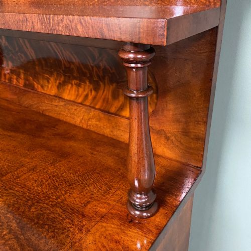 fig 3. Victorian Figured Mahogany Antique Chiffonier Cupboard