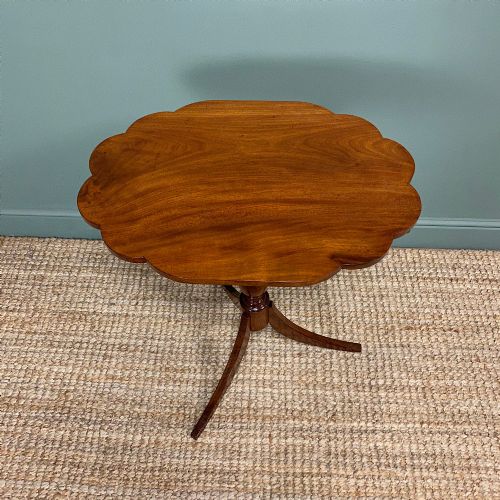 fig 1. Victorian Mahogany Antique Tripod Occasional Wine Lamp Table