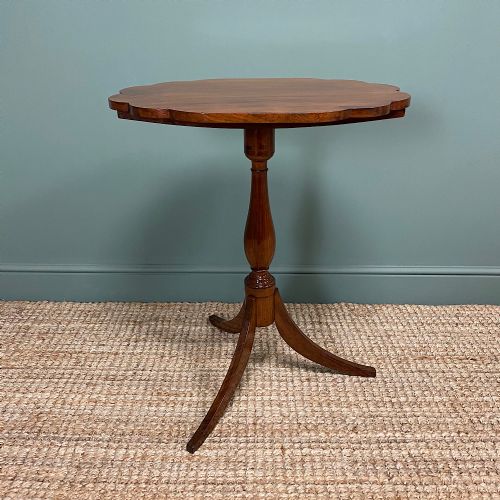 fig 2. Victorian Mahogany Antique Tripod Occasional Wine Lamp Table