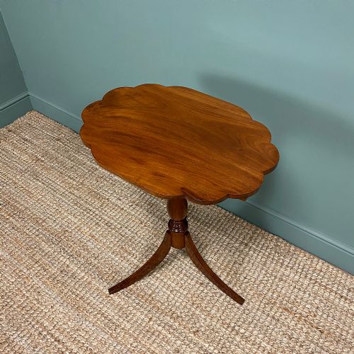 fig 3. Victorian Mahogany Antique Tripod Occasional Wine Lamp Table
