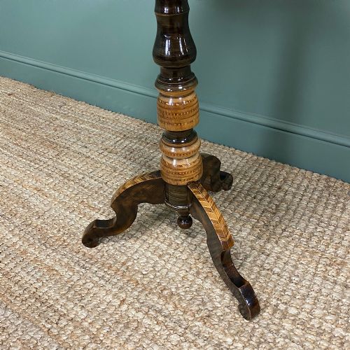 fig 1. Spectacular Victorian Inlaid Antique Walnut Sorrento Table