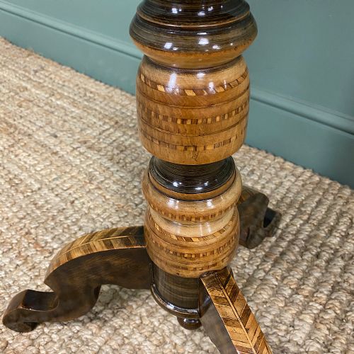 fig 2. Spectacular Victorian Inlaid Antique Walnut Sorrento Table