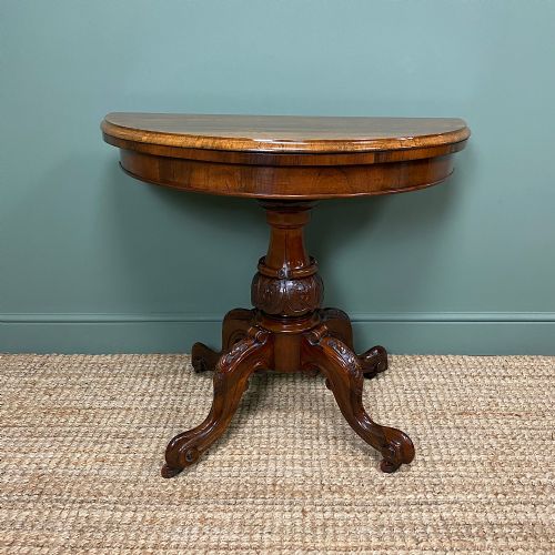 Sensational Figured Rosewood Victorian Antique Card / Games Table