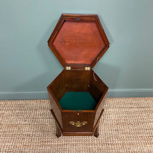 fig 1. Georgian Mahogany Cross-Banded Antique Cellarette
